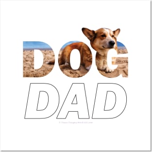 Dog Dad - Corgi oil painting wordart Posters and Art